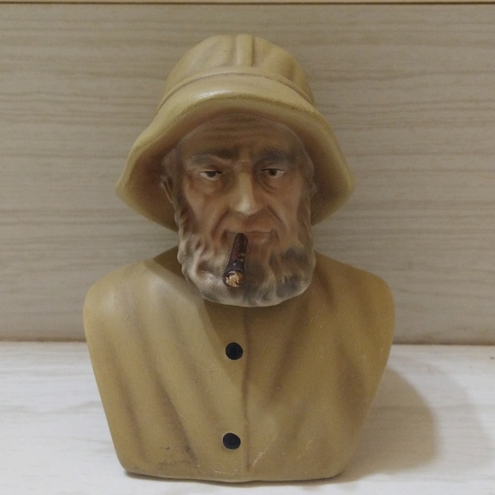 Vintage Ceramic Old Salt Sailor Bust - Fisherman Maritime Portugal